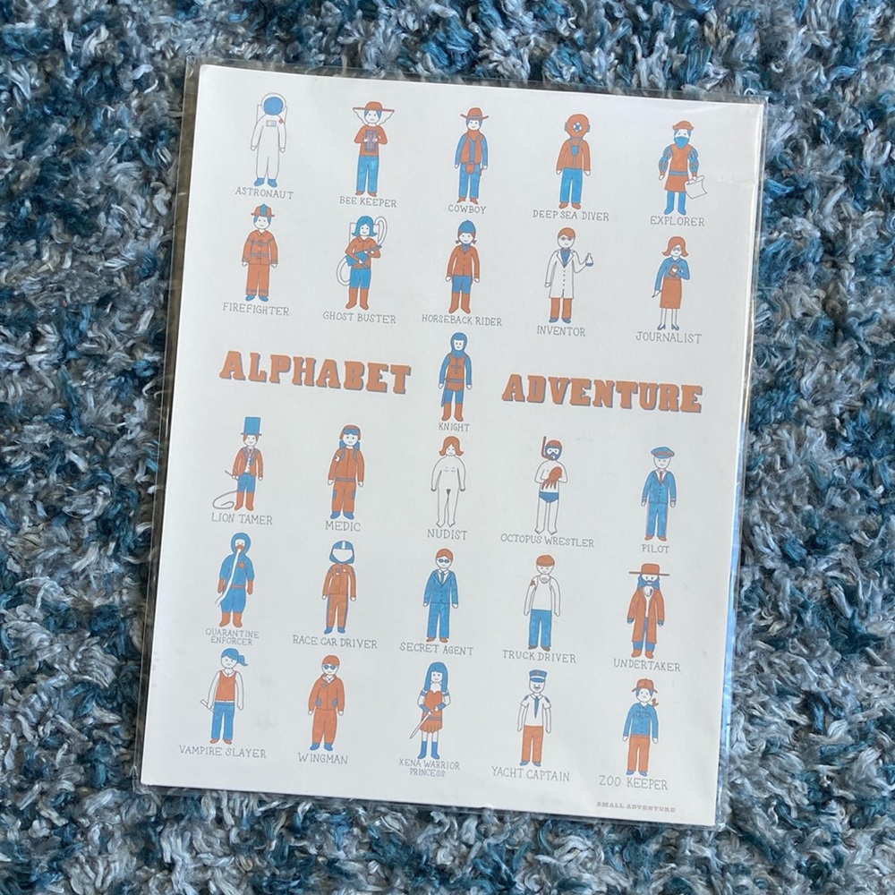 Alphabet Adventure 11x14 art print